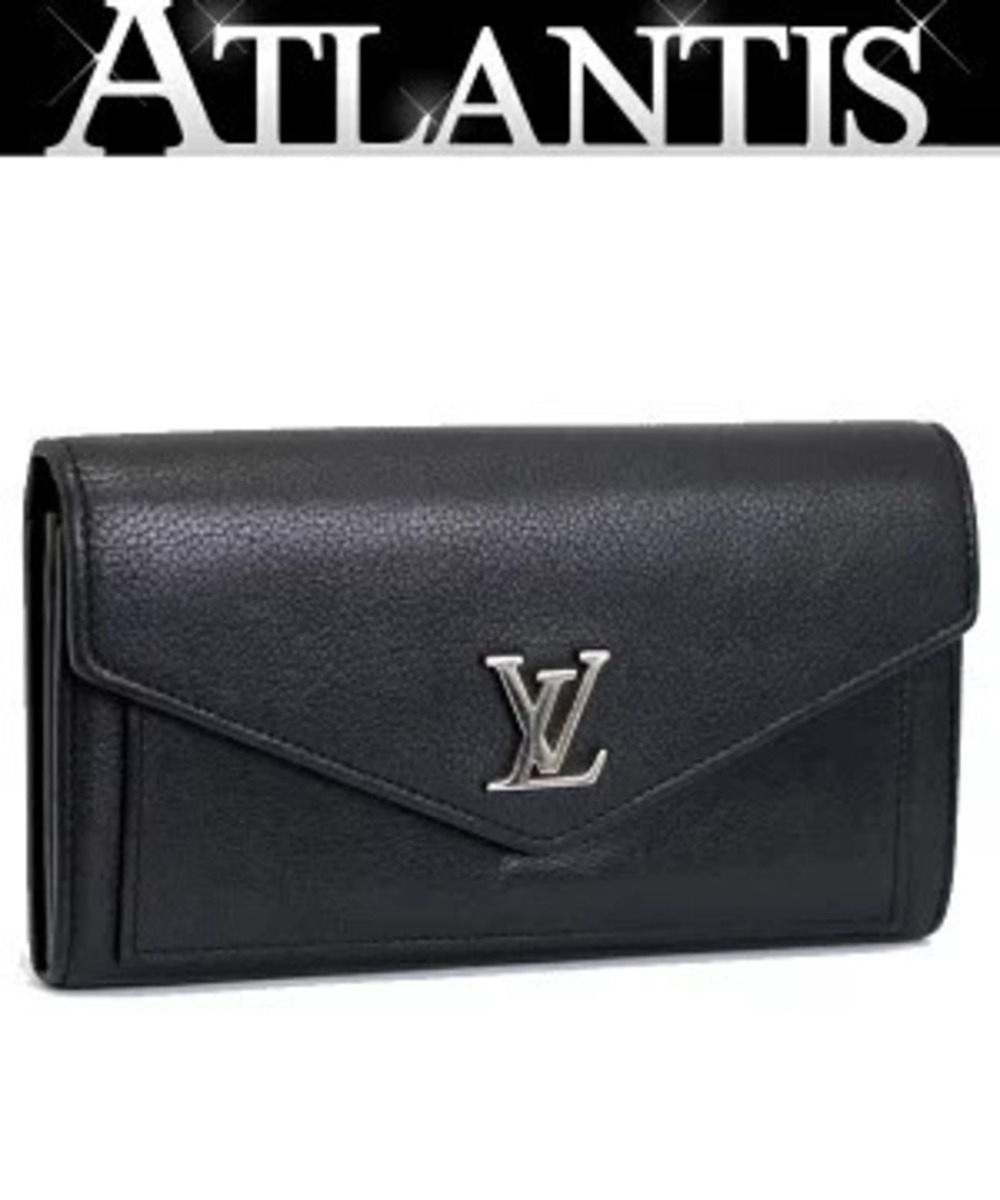Louis Vuitton Portefeuille My Lockme Long Wallet Black Leather